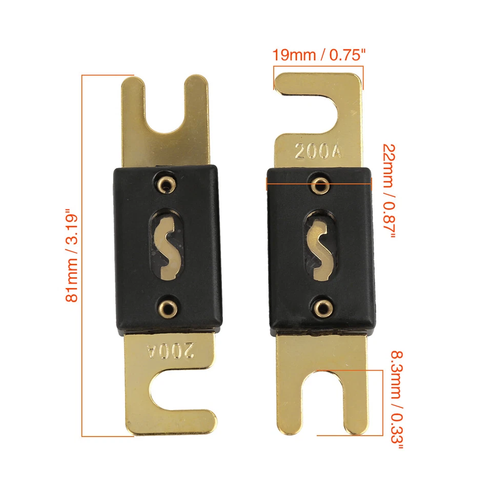 200 Amp ANL Fuse with In-Line Holder 0 4 8 10 Gauge for Car Audio Video Stereo - Image 3 of 4