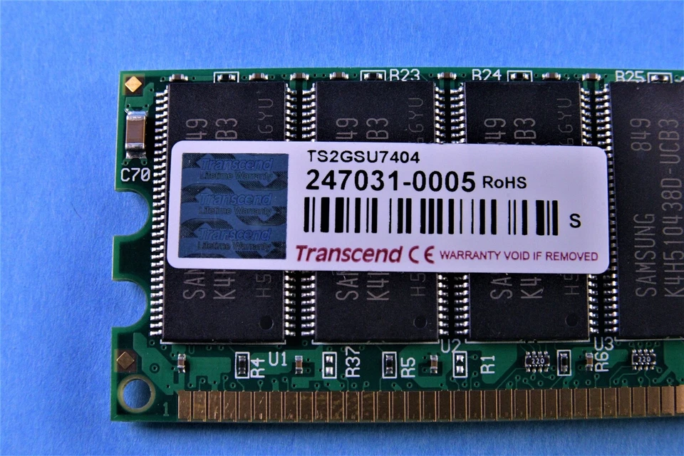 20 Transcend Memory 2 GB 2 x 1 GB DIMM 184-pin - DDR Series TS2GSU7404  - Image 3 of 4