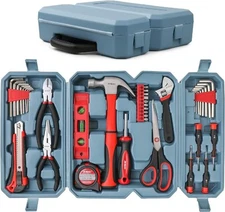 Mechanics Hand Tools Kit Set for Home, Office, and Garage with Case DIY - 49 Pcs