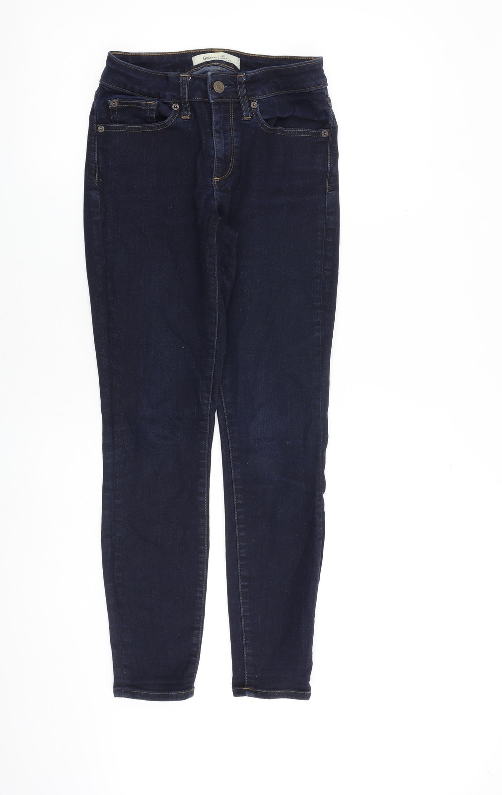 Gap Womens Blue Cotton Blend Skinny Jeans Size W26 L27 Slim