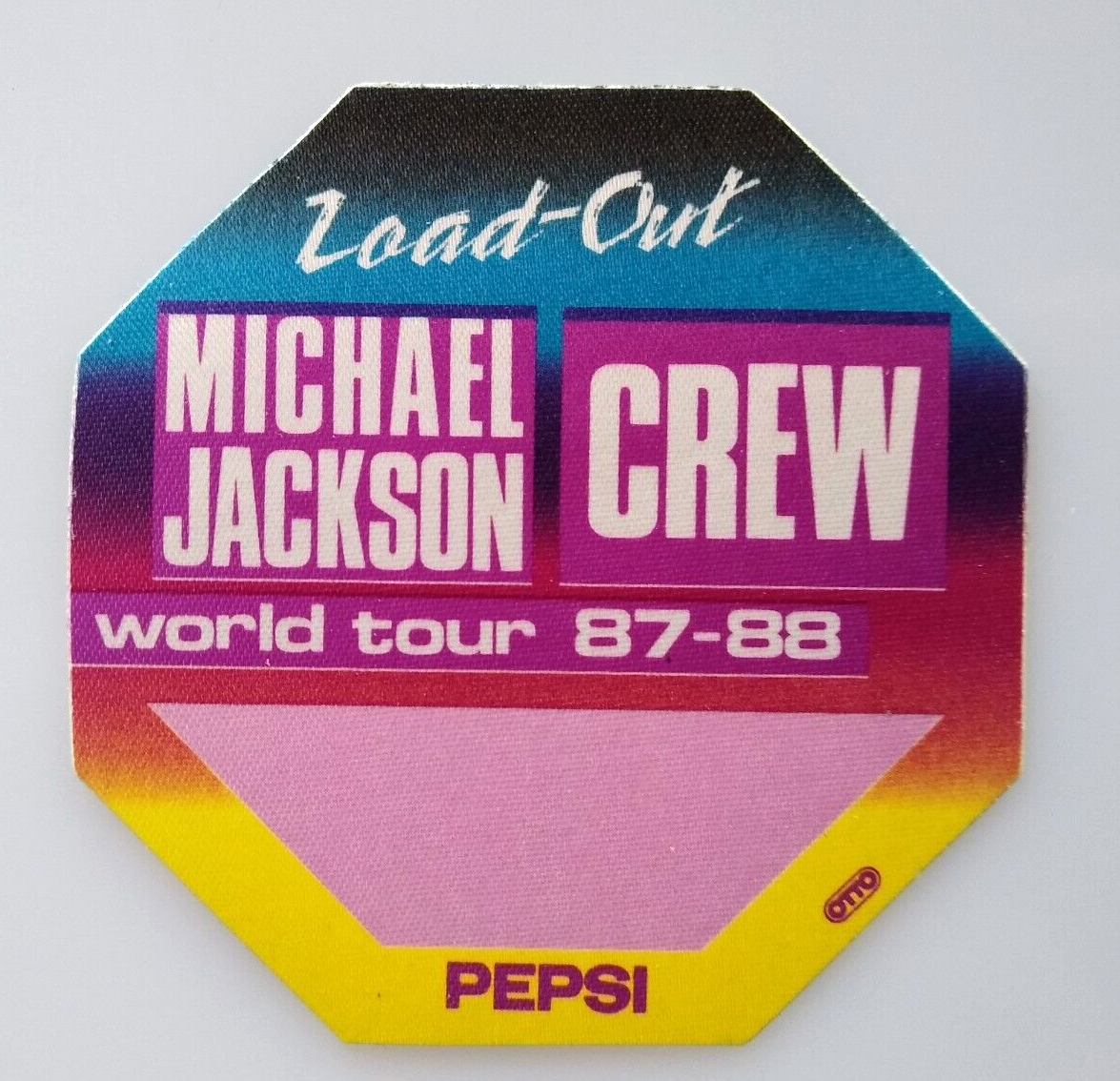 Michael Jackson Backstage Pass 1987 Bad Tour Vintage Original Pop Music Cloth