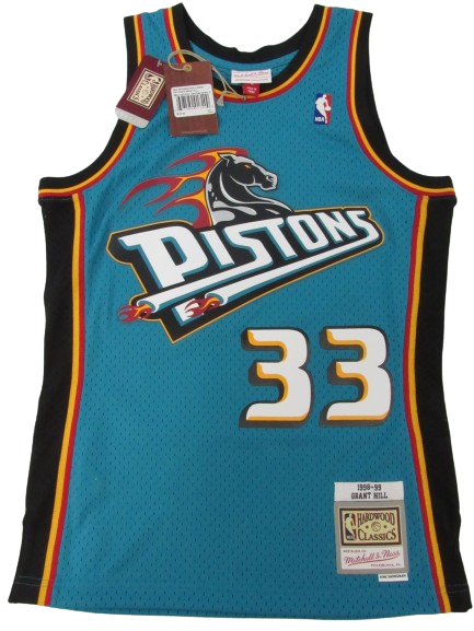 Mitchell&Ness 1998-99 ジャストドン ピストンズ　L 1998-99 Grant Hill #33 Detroit Pistons Mens Mitchell & Ness