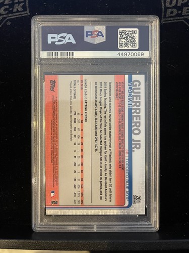 Topps Chrome Vladimir Guerrero Jr Rookie #201 2019 RC PSA 10 - Imagen 2 de 2