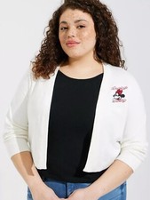 NWT Torrid Disney Americana Minnie Mouse 3/4 Sleeve Shrug Sweater Size 2X