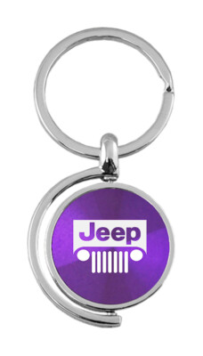 Jeep Grill Spinner Key Ring (Purple)