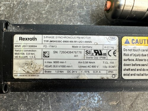 Rexroth MSK030C-0900-NN-M1-UG1-NNNN R911308684 - Picture 2 of 2