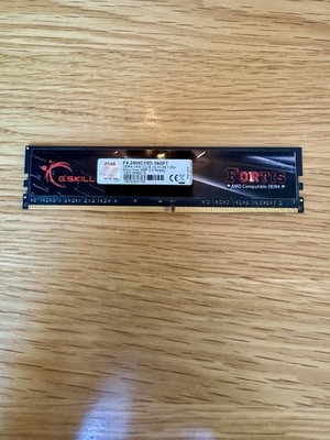G.SKILL Fortis DDR4 RAM 8GB Black AMD Compatible F4-2400C15D-16GFT - Half Kit