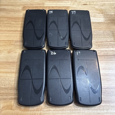 Lot Of 6 TI 83 Plus With Covers Graphing Calculator FOR PARTS AS IS Screen Issue
