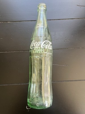 Vintage Coca-Cola Coke Soda Pop 16 oz Clear Green Glass Bottle Empty Unmarked