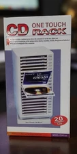 One Touch CD Storage Rack Holds 20 Cds Push Button Release