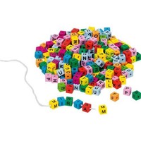 BuchstabenwüRfel, Bunt, Zum Aufziehen 1Er Set, 325 WüRfel Zum Kombinieren, Holz