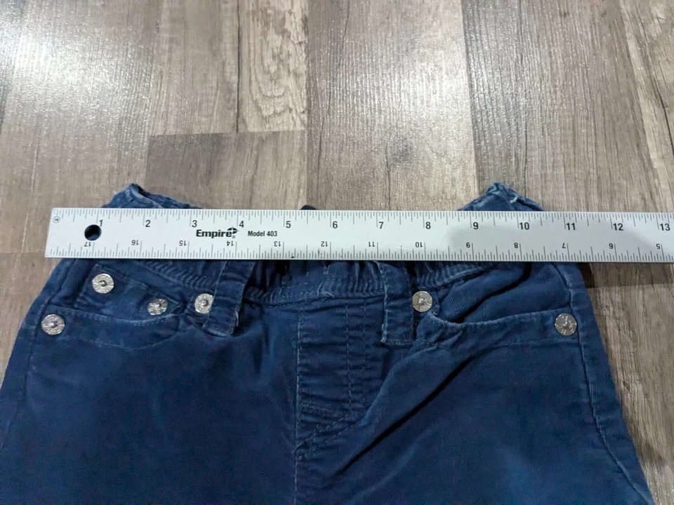 Pantalones de mezclilla True Religion para niñas talla 5 de pana pierna recta azul marino jogger Foto 2 de 4