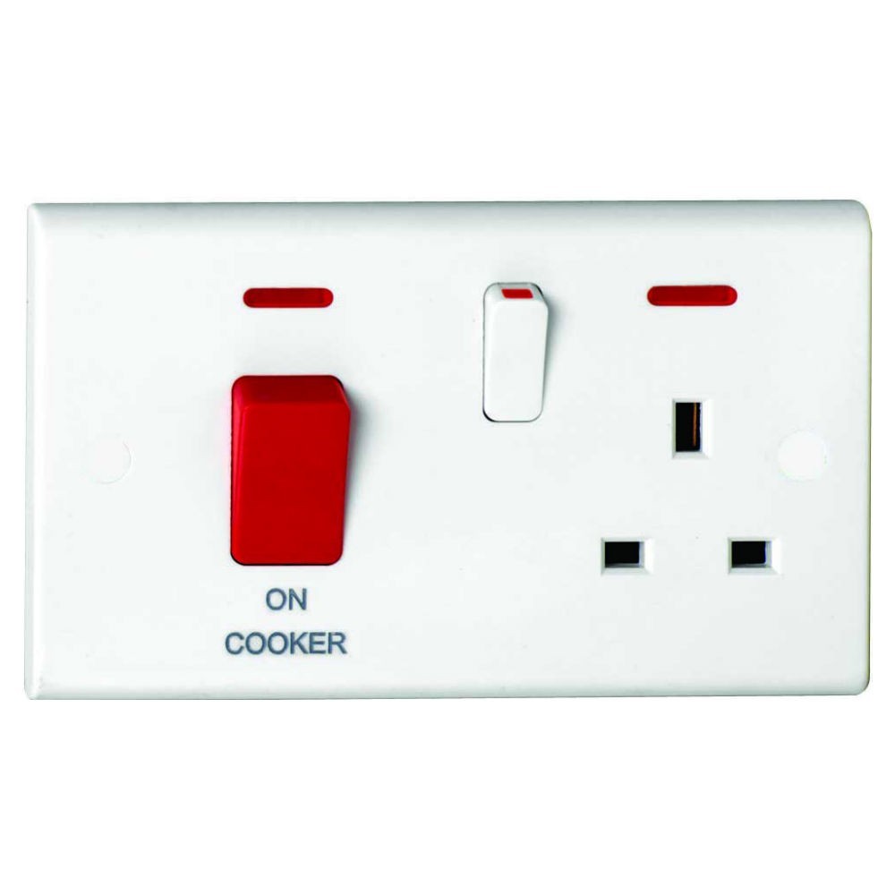 Deta S1302P Cooker Control Unit with Socket with Neons 45 Amp