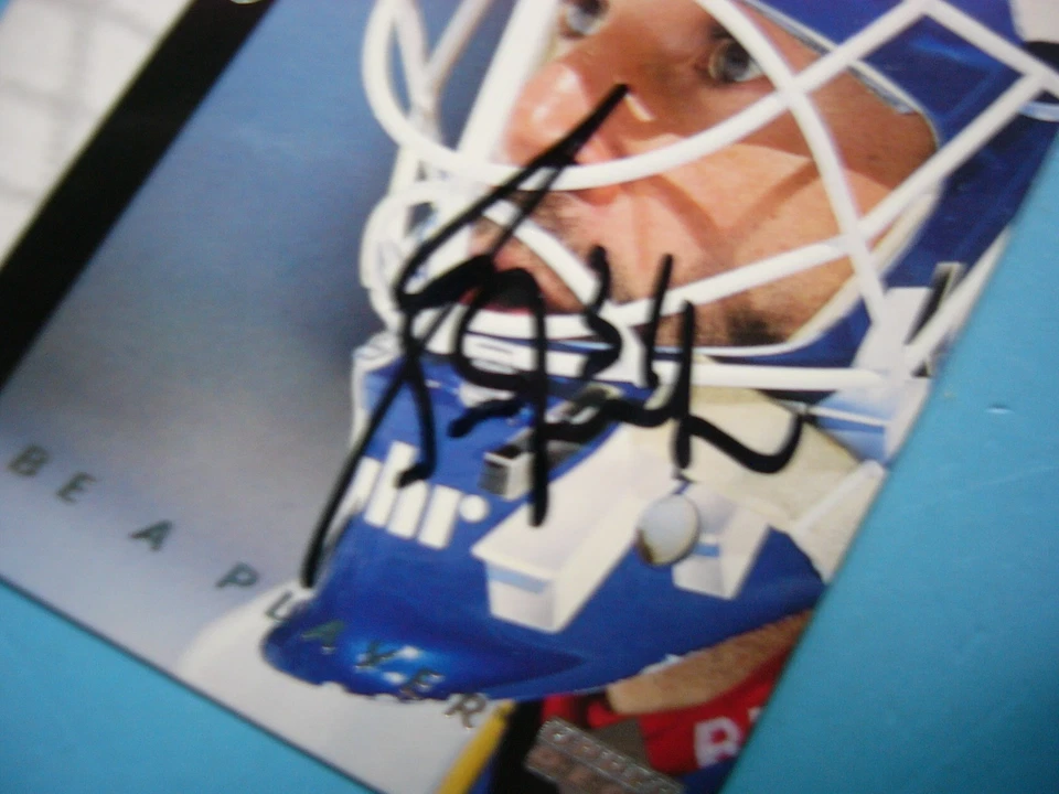 1996 1996/97 UPPER DECK BE A PLAYER HOCKEY CARD 196 GRANT FUHR AUTO AUTOGRAPH UD - Image 3 of 3