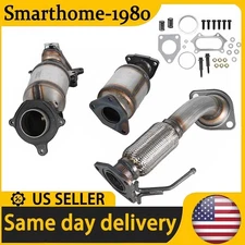 Front and Rear Catalytic Converter & Flex Pipe For 2008-2012 Honda Accord 2.4L