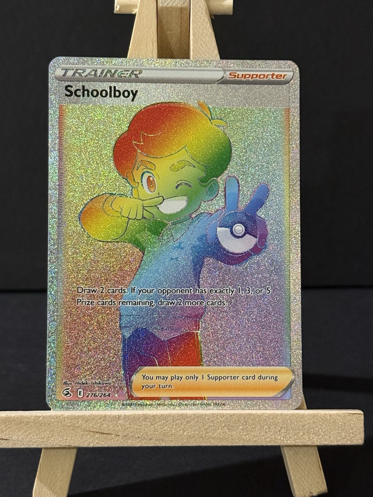 Schoolboy Secret 276/264 Swsh08: Fusion Strike Holo Card Near Mint Condition