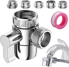 Faucet Diverter Valve with Aerator, 3-Way Diverter Valve for Hand Held Shower, S