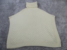 Banana Republic Poncho Xs Ivory Wool Blend Knit Pullover 