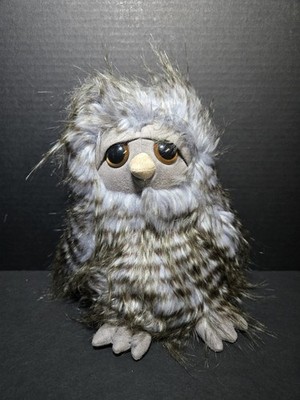 AURORA 11'' Brown Blue Midnight Owl Plush Animal Toy Luxe Boutique SOFT