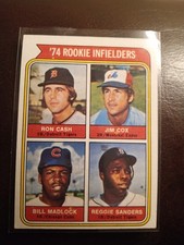 1974 Topps - Rookie Infielders Reggie Sanders, Bill Madlock, Jim Cox #600 (RC)