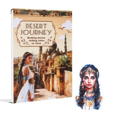 Dwpetzo Desert Travel to Egypt Precut Journal Sticker Book for Junk Journalin...