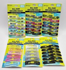 Lot of 60 Hair Barrette Clip Snap Clips Expressions Multi Styling Options NEW