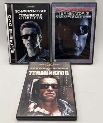 Terminator 3 Movie Set: Terminator 1,2, & 3, 5 DVDs, Rated R, PreOwned