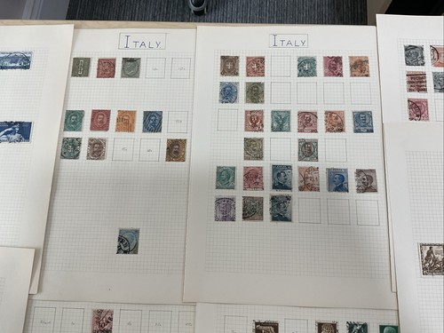 Italy Vintage Stamps 1800’s Onwards On 34 Leaves J934 - Imagen 3 de 19
