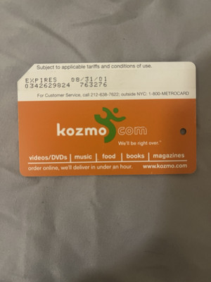NYCT MTA MetroCard - Kozmo