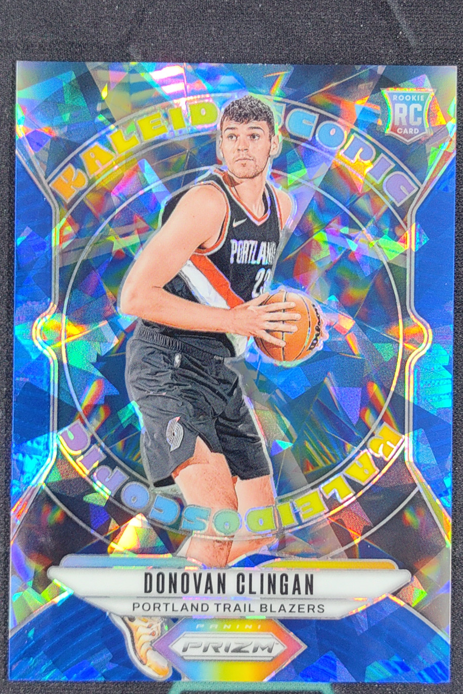 2024-25 Panini Prizm Donovan Clingan Kaleidoscopic RC ROOKIES #18 Blue Ice /125