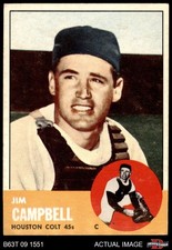 1963 Topps #373 Jim Campbell Colt 45s 5.5 - EX+