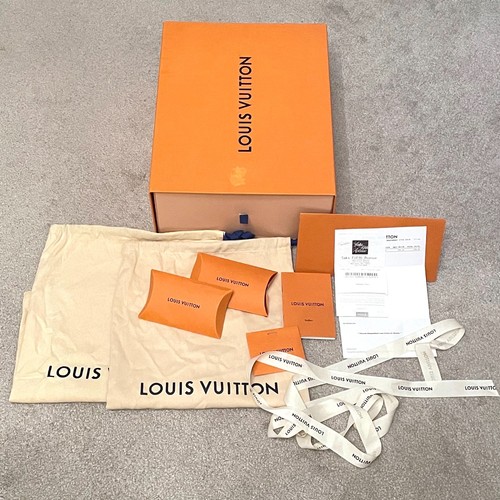 Louis Vuitton Large Shoes Empty Box, 2 Dust Bags, Extra Laces, Booklet, Receipt