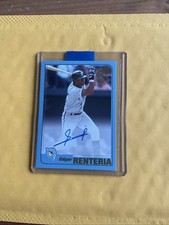 2017 Topps Archives Fan Favorite Autographs 2001 Edgar Renteria Blue /75