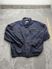 Workrite FR Jacket Mens Large L Blue Flame Resistant Bomber Coat Work Wear