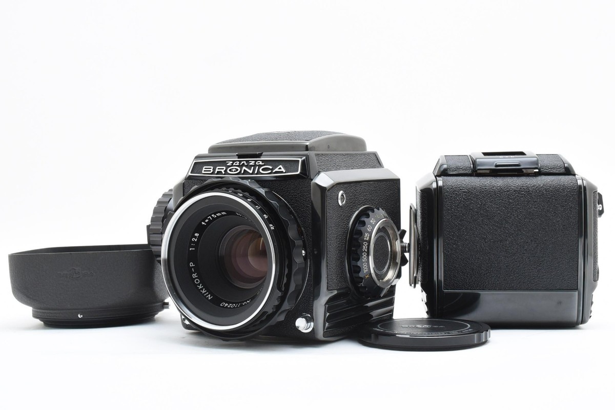 Zenza Bronica S2 前期 75mm f/2.8 NEAR MINT] Zenza Bronica S2 S2A Black Film Camera 75mm f/2.8