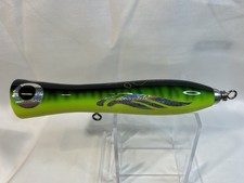 Handmade Topwater Wooden Popper Fishing Lure 6 Inch 50g Green Mackerel New