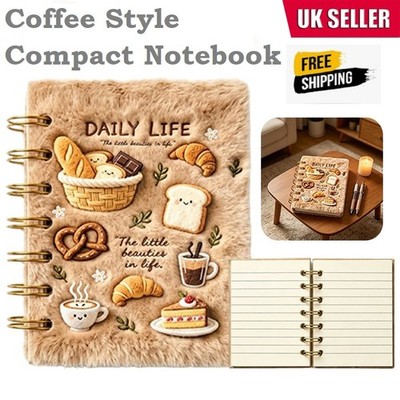 Kaffee Stil Spiral Notizbuch A5 liniert Schreib Notizblock Journal Schule Büro Kinder