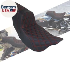 One-Piece Seat Driver & Passenger Seat 2-Up Fit for Harley Touring Road King FLH