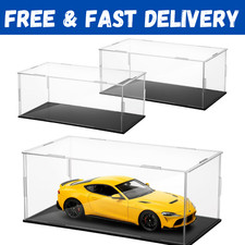 3 PCS Acrylic Model Car Display Case1: 24 Scale Clear Display Boxes with Plastic