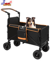 Dog Wagon for Medium Large Dogs up to 200Lbs Foldable Large Pet Stroller with Ra