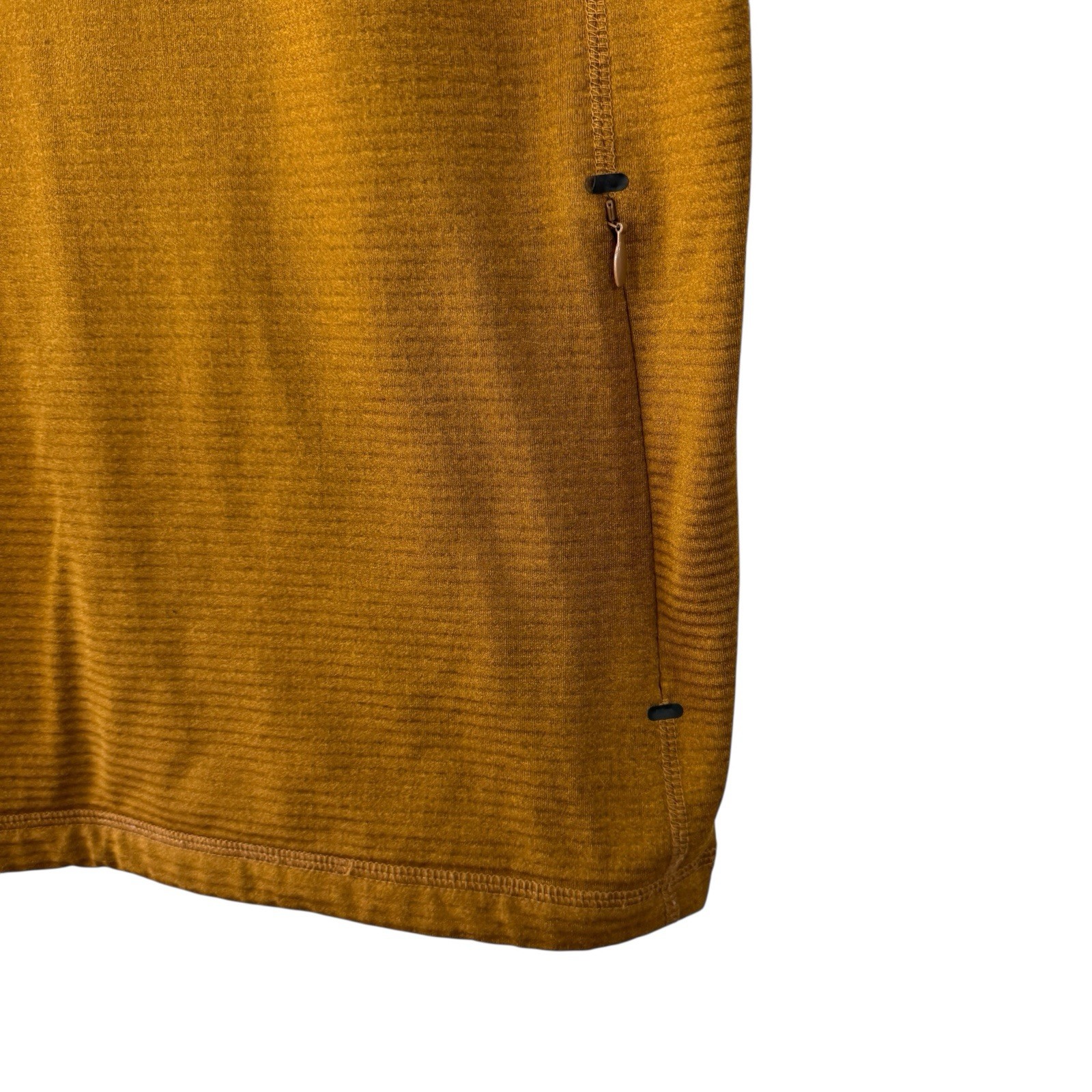 Orvis Large Base Layer Pullover Orange Partial Zi… - image 14