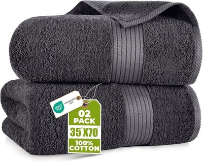 Bath Sheets 2 Pack 35x70 Inches Extra Large Shower Towels 100% Ring Spun Cotton