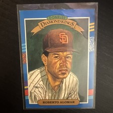 1991 Donruss - Diamond Kings Roberto Alomar #12 3 Yellow Stripes Top Right