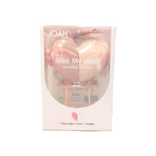 JOAH Melt My Heart Blending Sponges With Heart Shaped Storage Case New