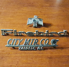 Pontiac Firebird Script Emblemname Badge 1967-68 Logo Oem Original Vintage