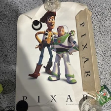 Vtg 1995 Disney Pixar Buzz Lightyear & Woody TOY STORY Shareholders Promo Poster
