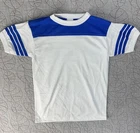 Deadstock VTG Alore Single Stitch Blue/White Retro Ringer Shirt Youth 14-16 USA