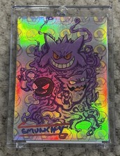 Pokemon Gengar Ghastly Haunter FOIL SIGNED SMUNCHY Limited Edition Trading Card
