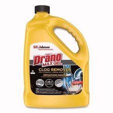 Drano 696642 Max Gel Clog Remover, Bleach Scent, 128 oz Bottle