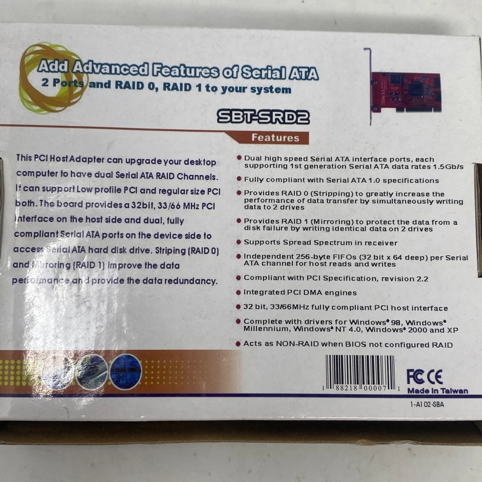 New Sabrent Sata Raid 2 Port PCI Host SBT-SRD2 - Image 3 of 4